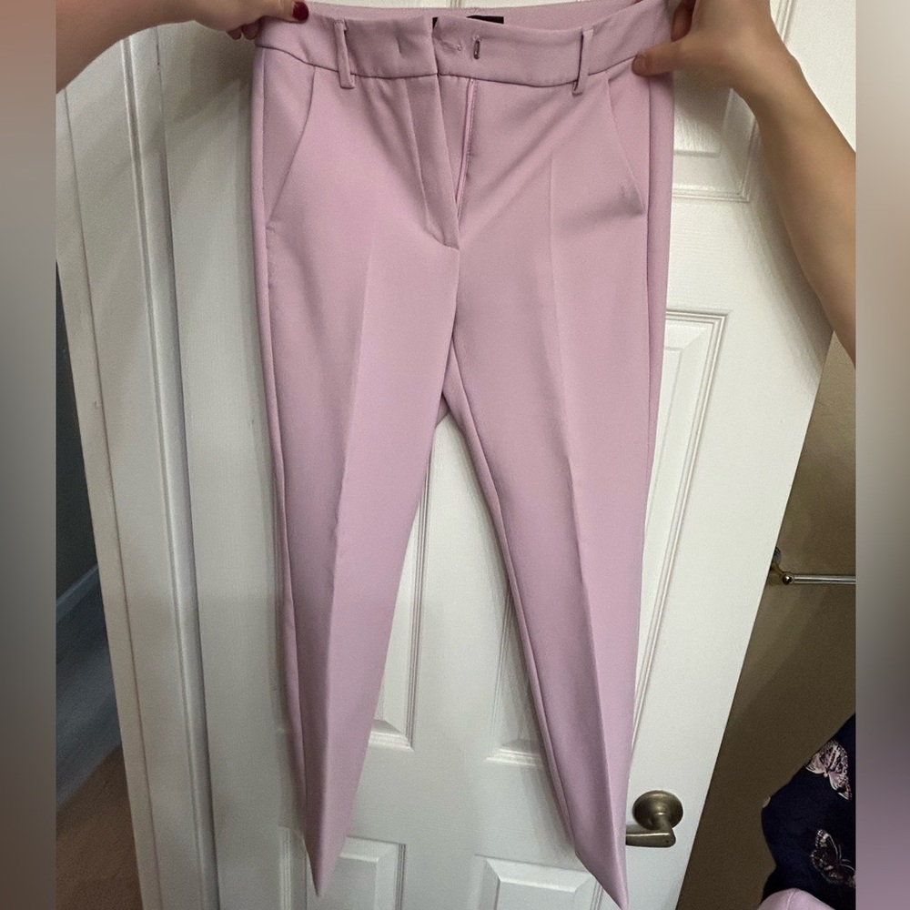 MaxMara weekend high waisted cigarette Pink Stretch suit Pants